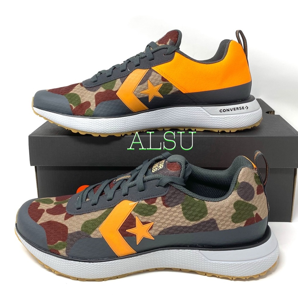 💖MEGA SALE💖Converse Men's  Canvas Low   Star Series Run OX Khaki Camo 166443C - Picture 2 of 11